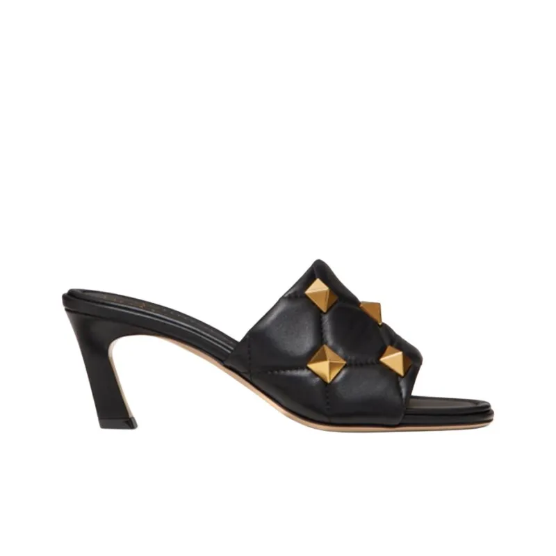 Valentino Roman Stud Garavani Slim Heel High Heels 6.5cm Women's Black-1
