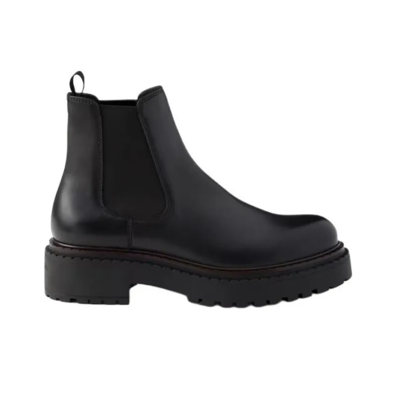 PRADA Short Chelsea Boots 6cm Men's Black-1