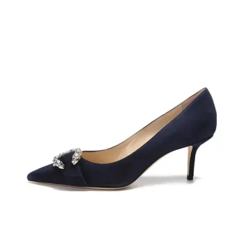 Jimmy Choo SS22 Slim Heel High Heels 6.5cm Women's Marine Blue