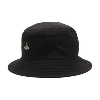 Vivienne Westwood Cotton Fabric Bucket Hats Unisex Black