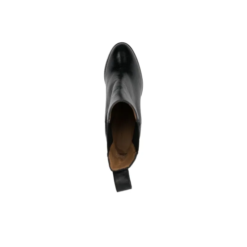 ISABEL MARANT 90mm Leather Ankle Boots-3