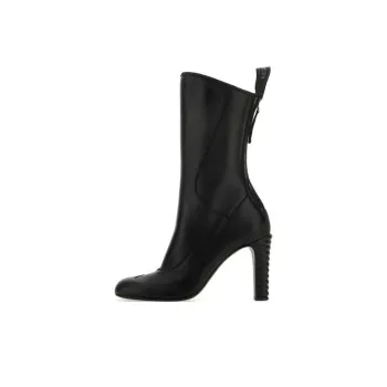 FENDI Tronchetto Nappa Knee-high Boots Women's Black