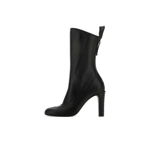 FENDI Tronchetto Nappa Knee-high Boots Women's Black