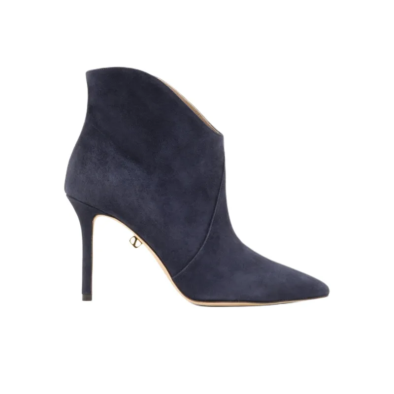 MAISON SKORPIOS Astrid Ankle Boots 9cm Women's Marine Blue-1