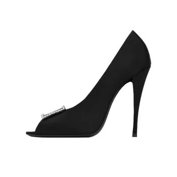 SAINT LAURENT Peep Almond Toe Pumps
