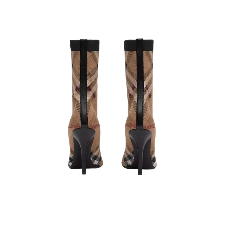 Burberry Vintage Check Sock Boots-3