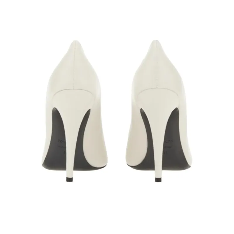 TOM FORD Cone Heel High Heels 10.5cm Women's White-4