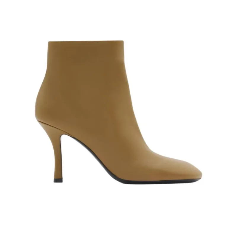 Burberry Baby Ankle Boots 8.5cm Women's Taupe Gray-1