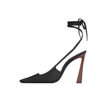 SAINT LAURENT Blade Tie Detailed Slingback Pumps