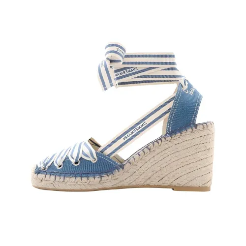 Zimmermann SOL Wedge Heel High Heels 9.5cm Women's Blue