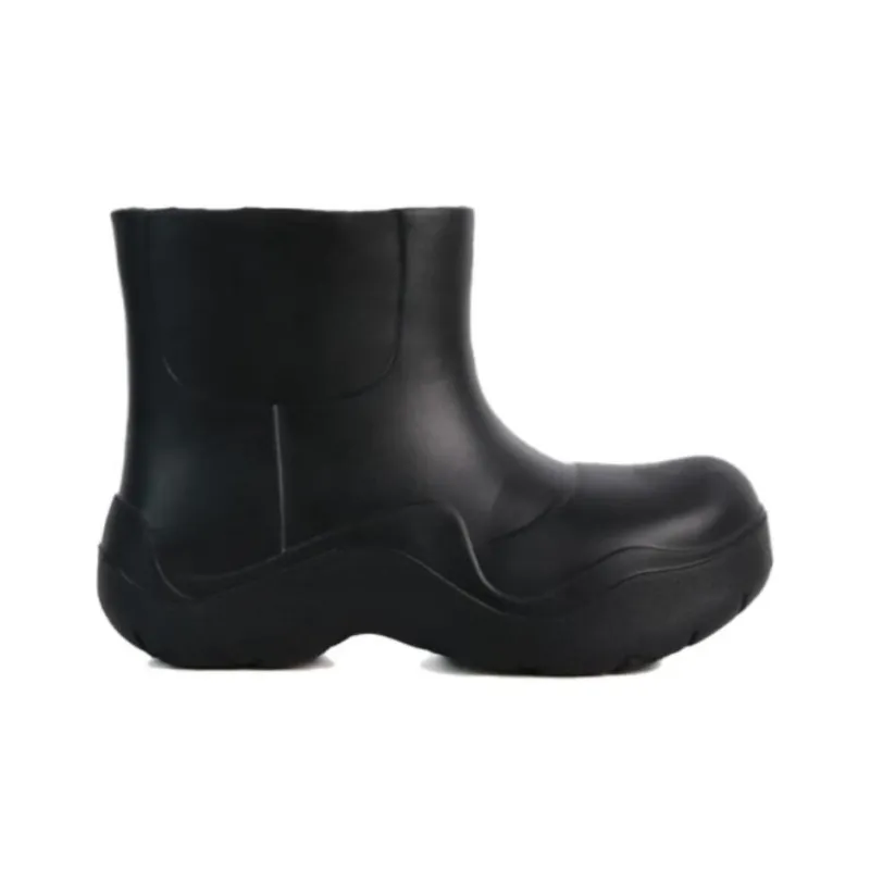 Bottega Veneta Puddle Rain Boots Ankle Boots Men's Black-1