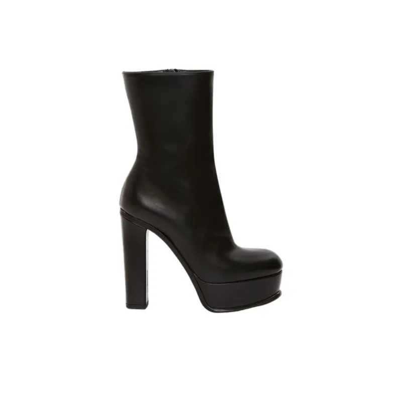 Alexander McQueen Platform Ankle Boot Black Women's-1