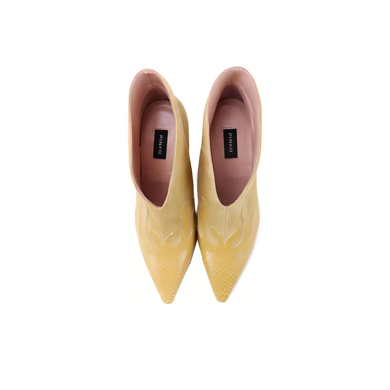 PINKO Ankle Boots 7cm Women's Yellow-4