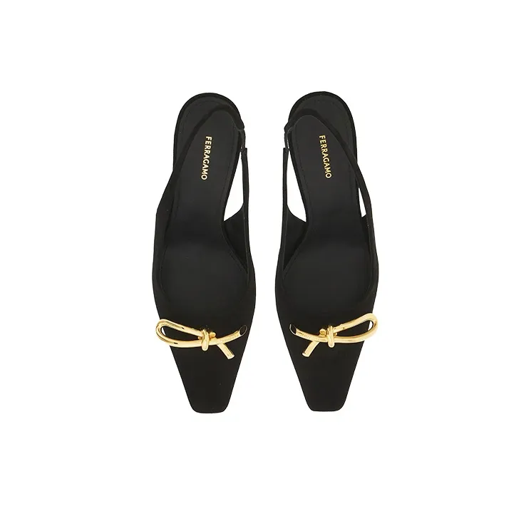 FERRAGAMO 85mm Bow-detail Leather Pumps-3