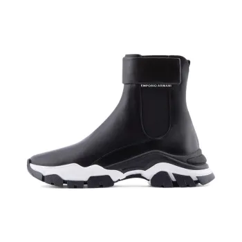 EMPORIO ARMANI Short Chelsea Boots Women's Black