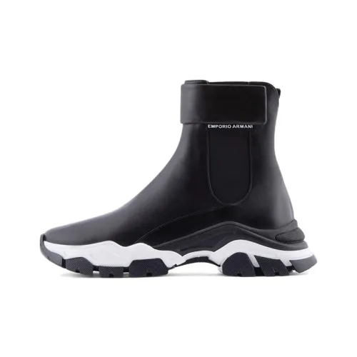 EMPORIO ARMANI Short Chelsea Boots Women's Black