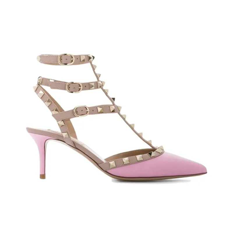 Valentino Slim Heel High Heels 6cm Women's Pink-1