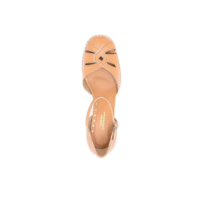 Sarah Chofakian Melanie Chunky Heel High Heels 4cm Women's Light Pink-4