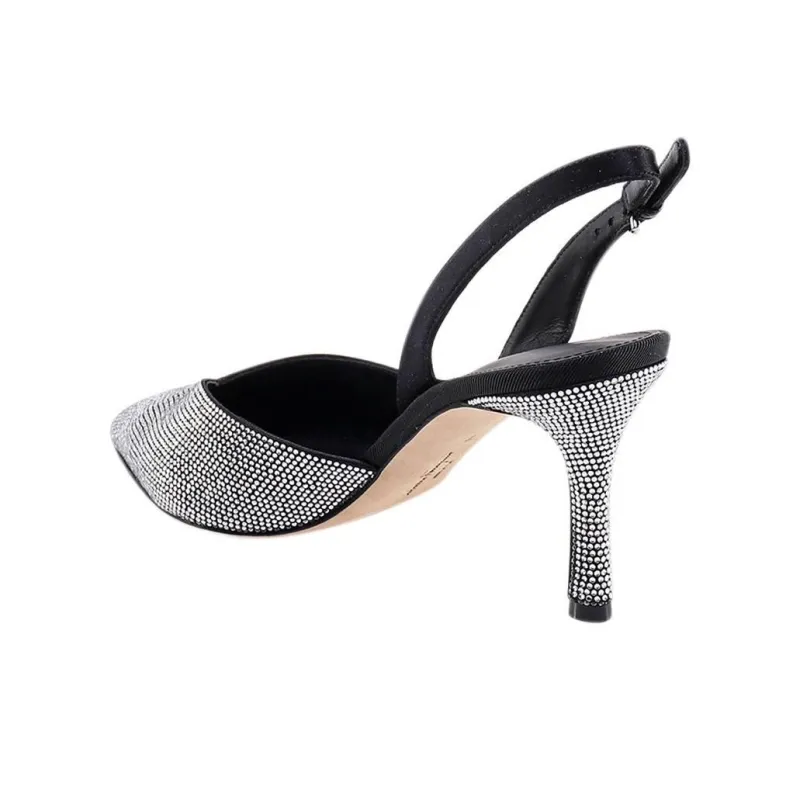 FERRAGAMO Crystal Embellished Slingback Pumps-5