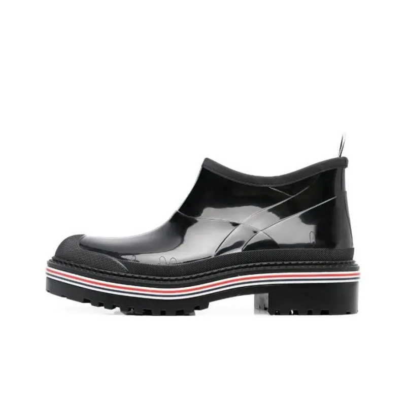 THOM BROWNE Stripe-trim Ankle Boots-0