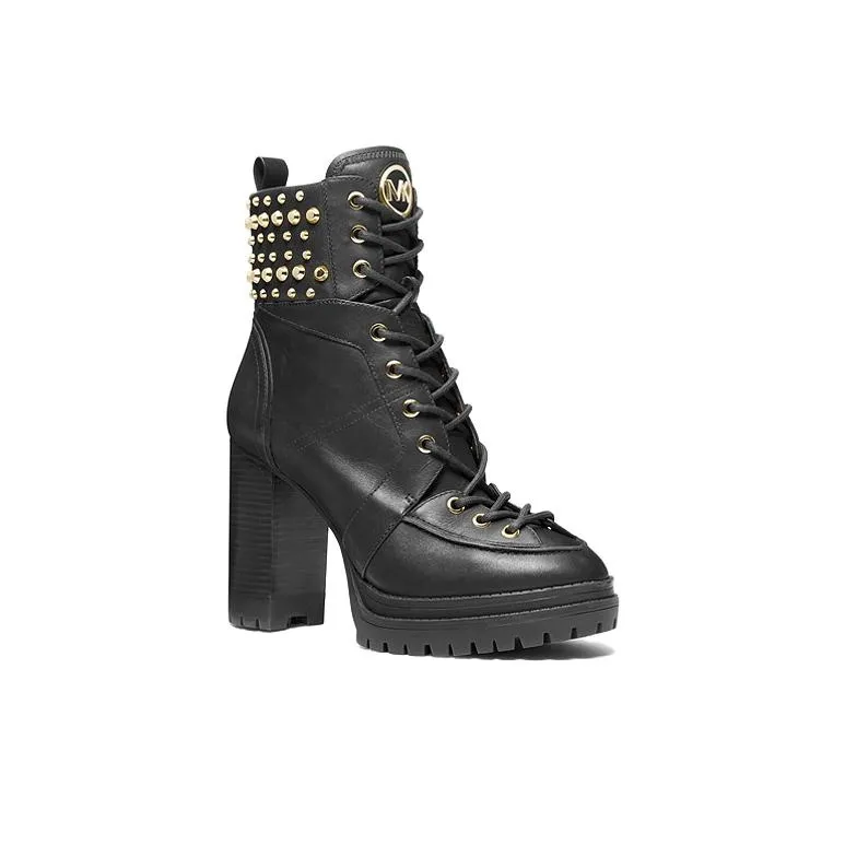 Michael Kors Yvonne 100mm Studded Leather Boots-2