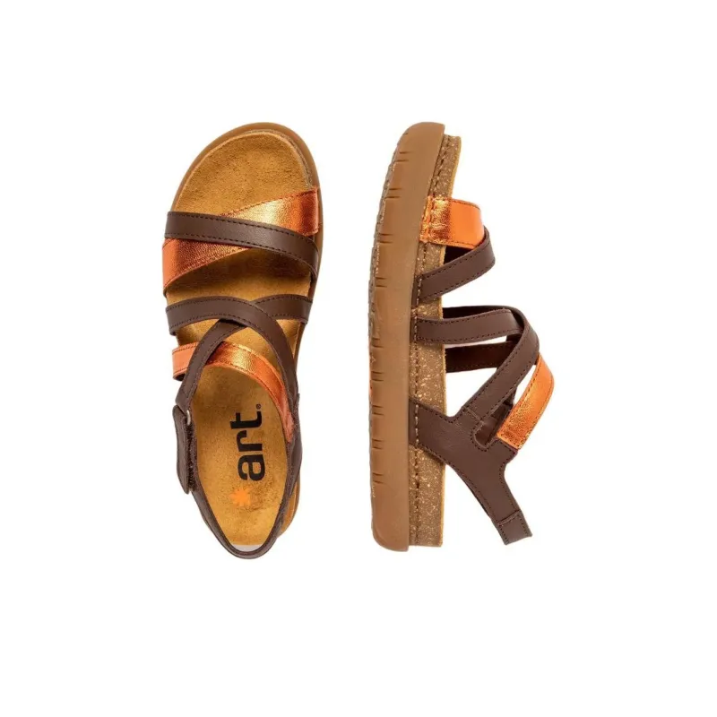 Art RHODES Strap Sandals Women's Dark Brown-2