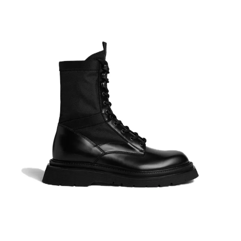 DSQUARED 2 Round Toe Lace Up Combat Boots-1