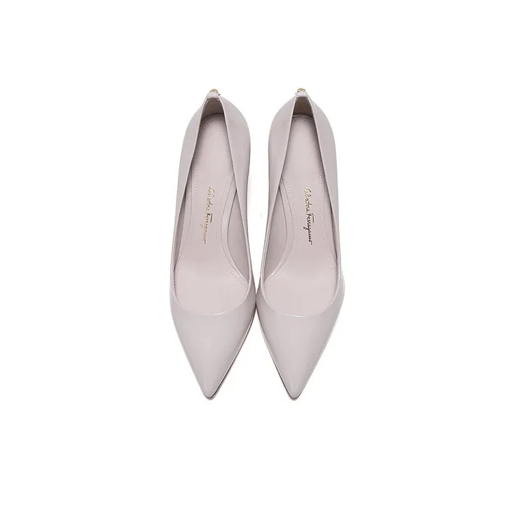Ferragamo High Heels Women's Gray White-3