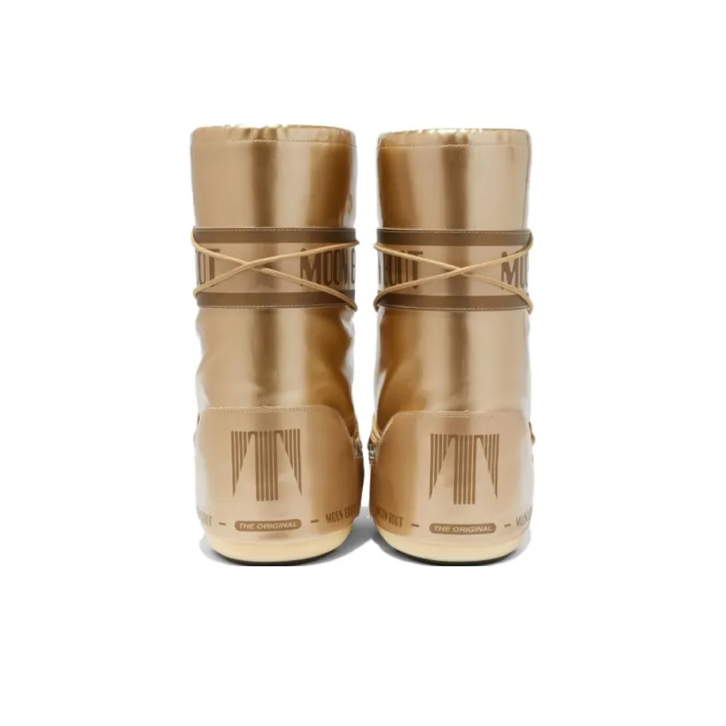 Moon Boot Icon Height Increasing Crew Snow Boots Unisex Gold-3
