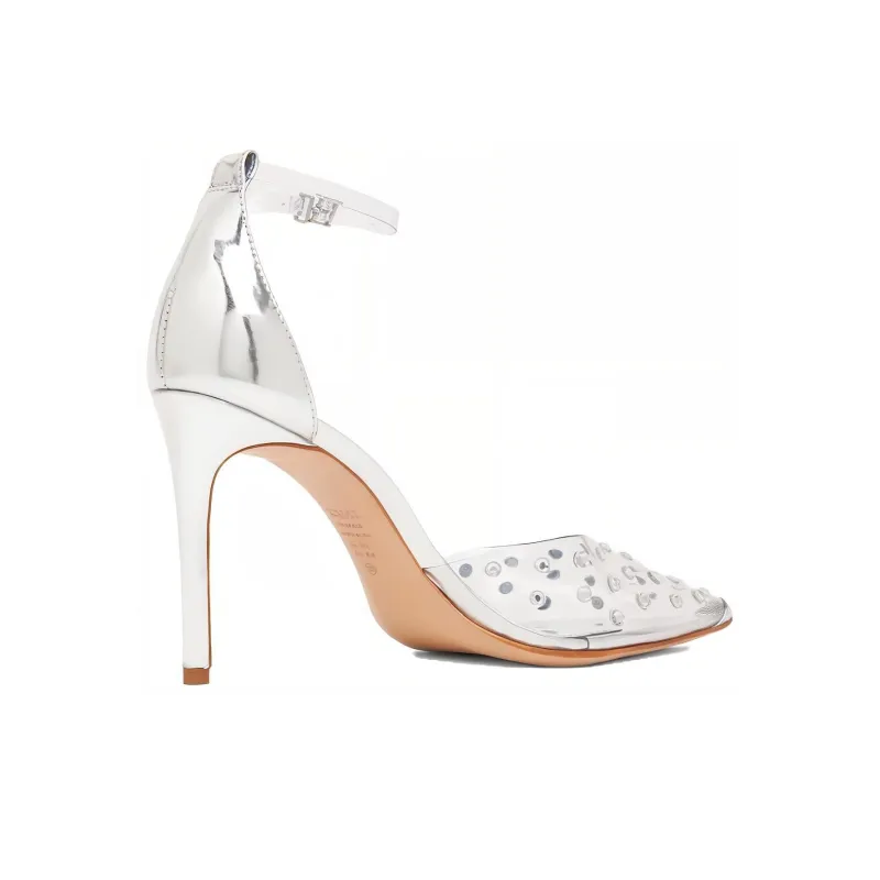 Schutz Crystal embellished Transparent Pumps-4
