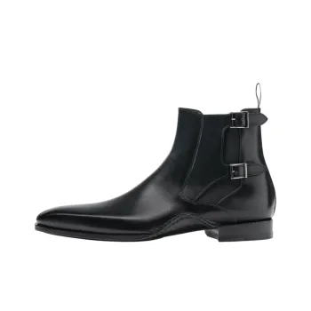 Magnanni Grant Short Chelsea Boots Men's Black