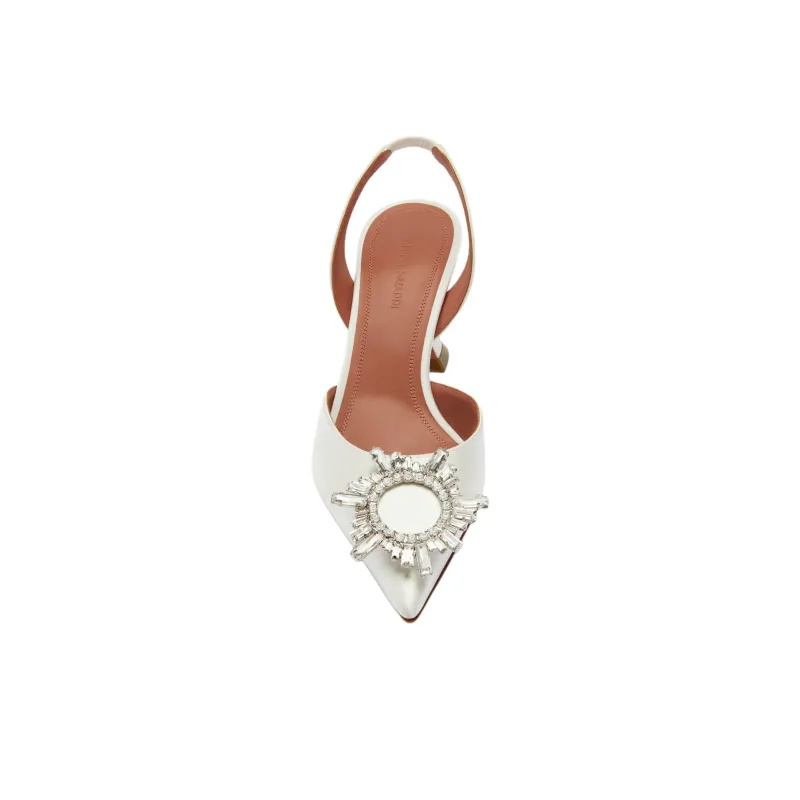 AMINA MUADDI Begum Sling High Heels 7cm Women's White-3