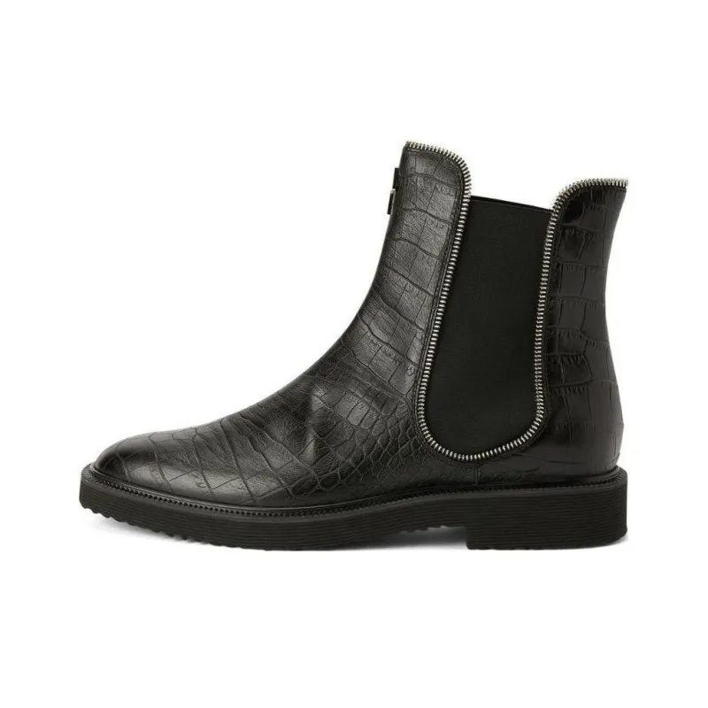 Giuseppe Zanotti Crocodile effect Leather Ankle Boots-0