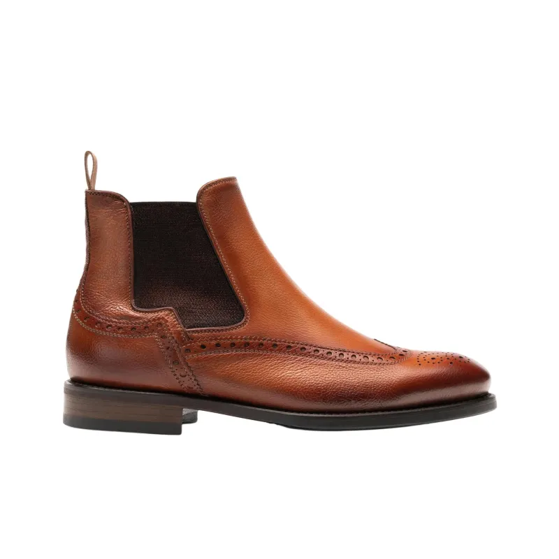 Magnanni Lacie Short Chelsea Boots Women's Red Brown-1