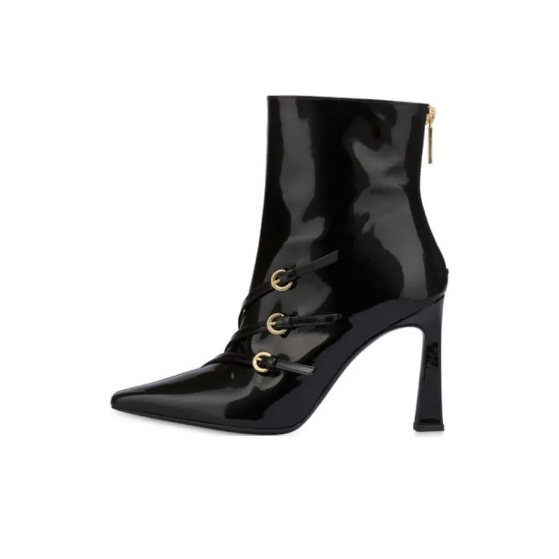 Pollini Ankle Boots 10cm Women's Black-0