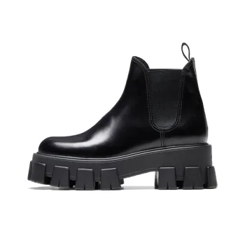 PRADA Monolith Brushed Leather Chelsea Boot 'Black'
