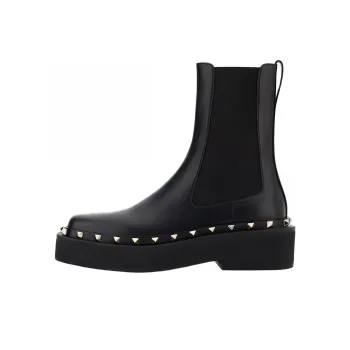 Valentino Short Chelsea Boots 7cm Women's Black