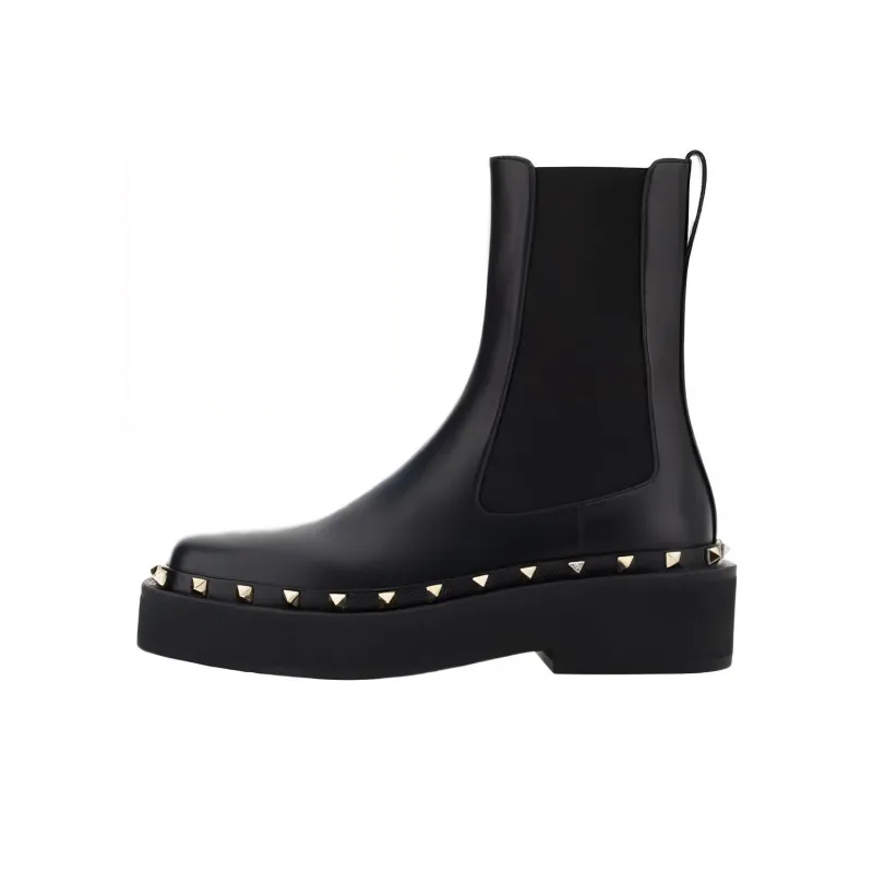 Valentino Short Chelsea Boots 7cm Women's Black-0