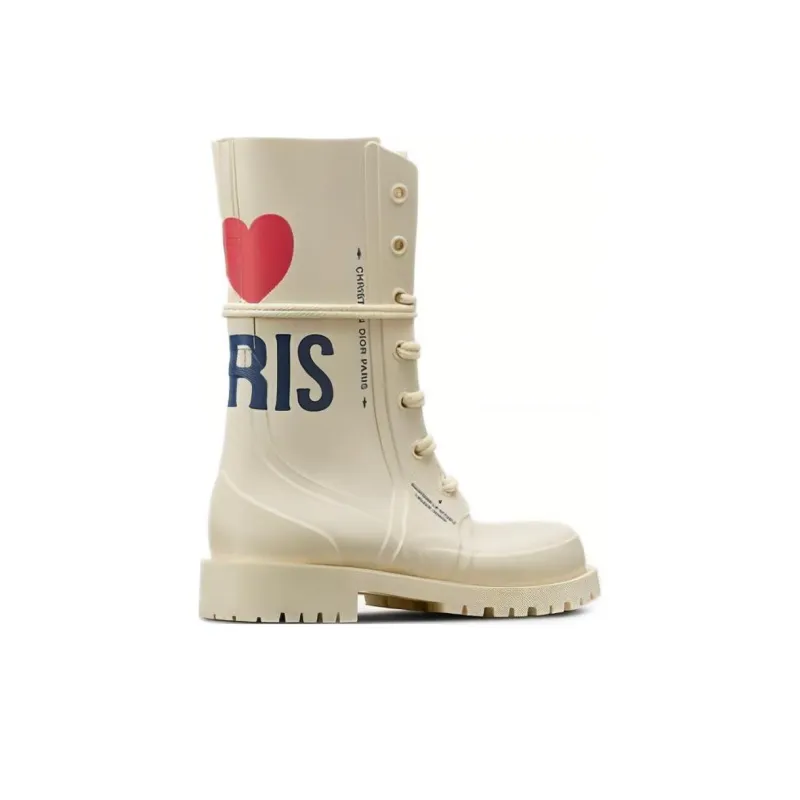 DIOR DiorCamp Ankle Boots Women's White-4