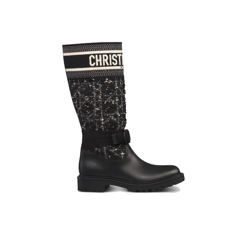 DIOR D Major Knee high Boots Women's Black-1