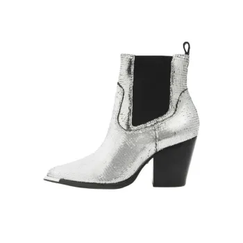 Schutz Short Chelsea Boots 8.3cm Women's Silver