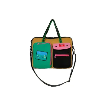 Travel Polyester Portable Laptop Bag Crossbody Bag Regular Women's Yellow With Black Green/Gray With Green Orange