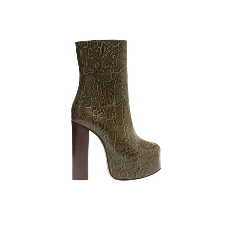 Schutz Leighton Ankle Boots 14.2cm Women's Green-1