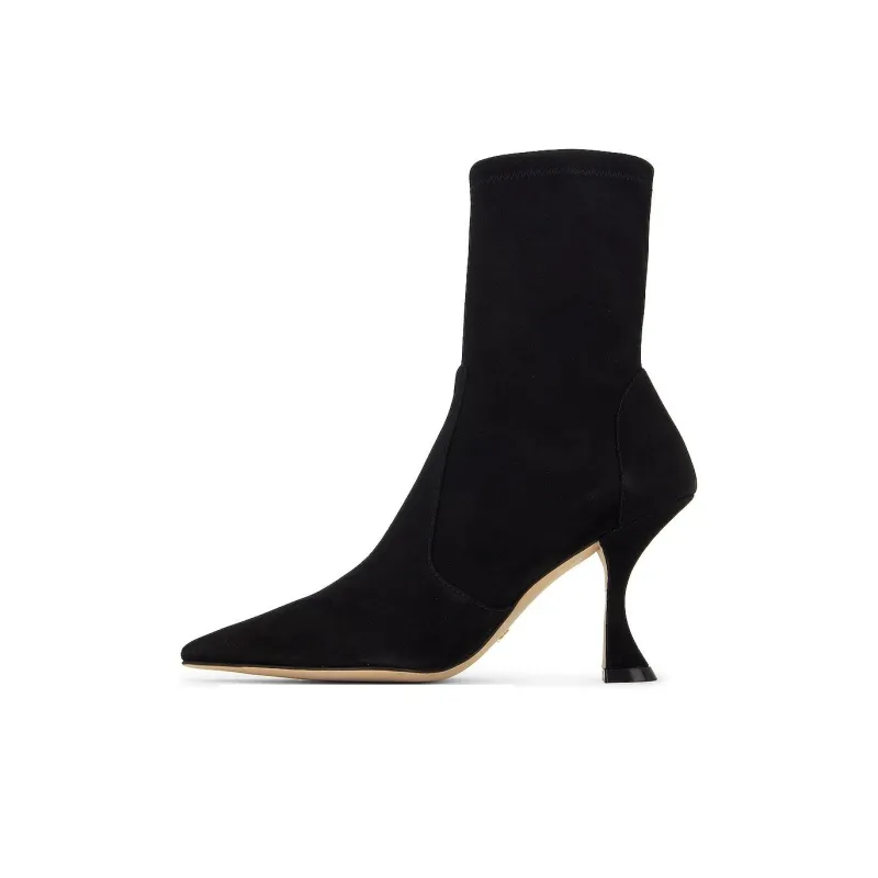 Stuart Weitzman/SW Xcurve 85 Ankle Boots 8.5cm Women's Black-0