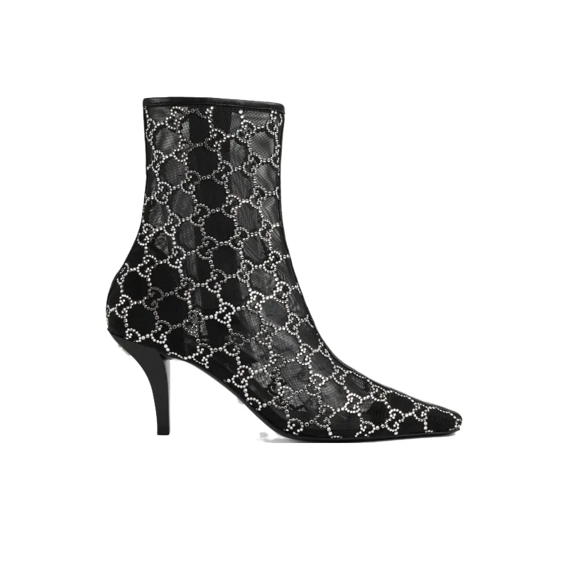 GUCCI 85mm GG-motif Ankle Boots-1