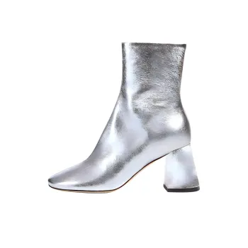 DEAR FRANCES Harlow Ankle Boots 7.5cm Women's Silver