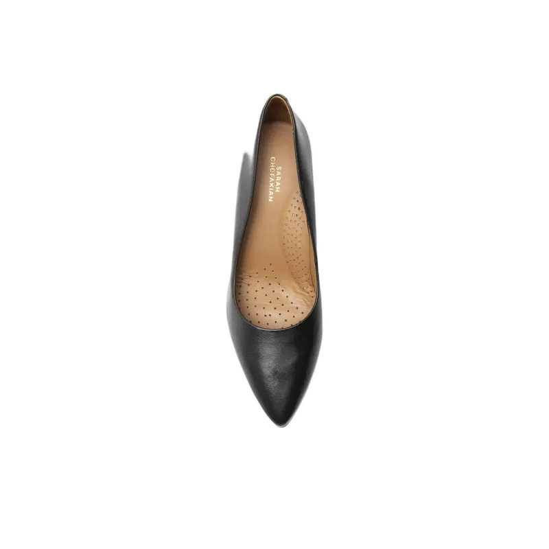 Sarah Chofakian Scarpin Francesca Block Heel High Heels 5cm Women's Black-4