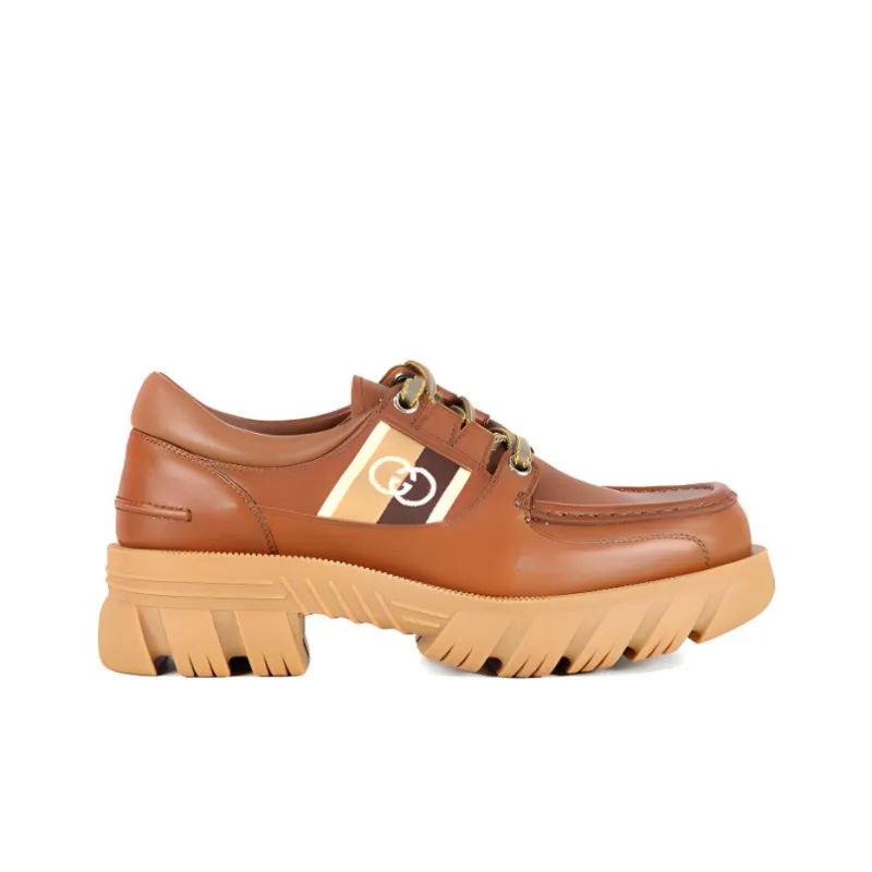 GUCCI Ankle Length Martin Boot Men's Brown-1