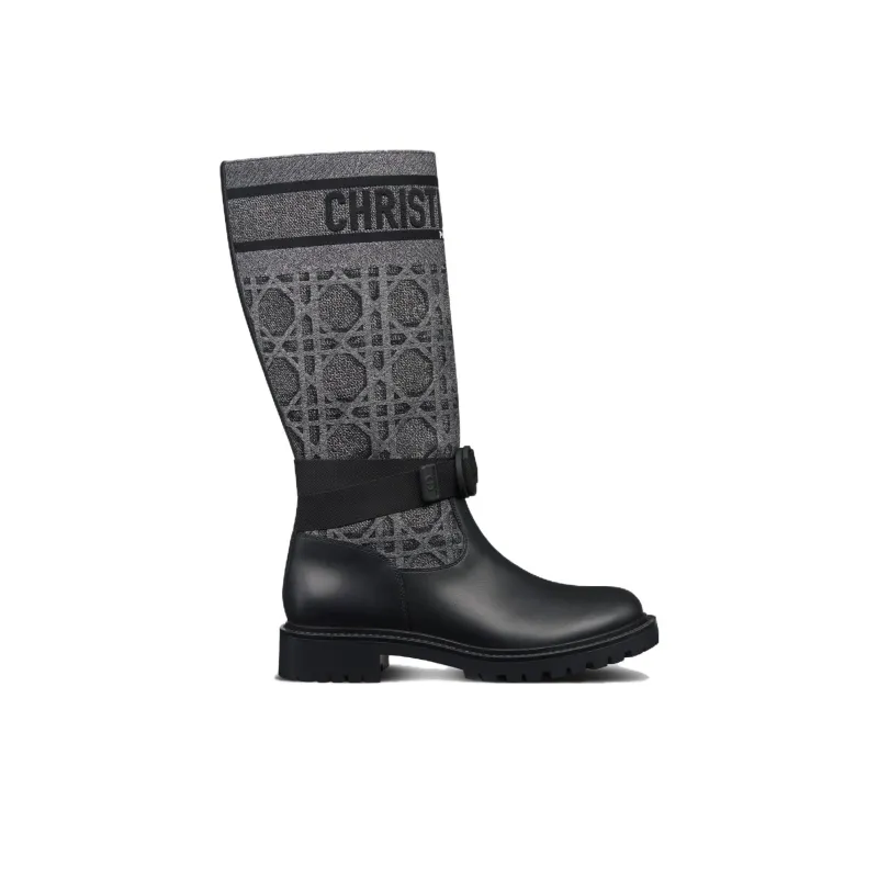 DIOR D-Major Knee-high Boots Women's Black-1