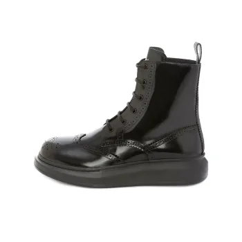 Alexander McQueen Hybrid Chelsea Lace Up Boot Black